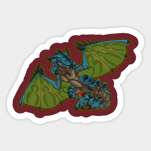 Azure Rathalos Sticker by Geistrums